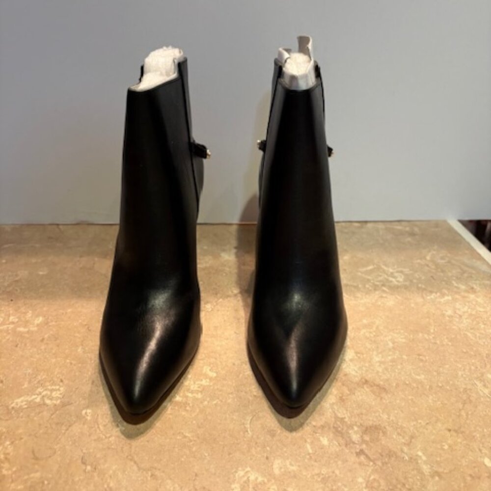 Cynthia Rowley ankle boots with gold metal trim